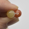 Large Hole Beads - Natural Dark Yellow Calcite Semi-precious Gemstone Round Beads - 8mm - 15" strand