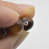 Large Hole (2mm) Beads - Natural Tiger Eye Semi-precious Gemstone Round Beads - 8mm - 15" strand
