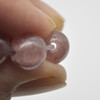 Large Hole (2mm) Beads - Natural Strawberry Quartz Semi-precious Gemstone Round Beads - 8mm - 15" strand