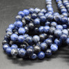 Natural Sodalite (blue) Semi-Precious Gemstone Round Beads 4mm, 6mm, 8mm, 10mm, 12mm