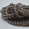 Large Hole (2mm) Beads - Natural Smoky Quartz Semi-precious Gemstone Round Beads - 8mm - 15" strand