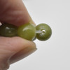 Large Hole (2mm) Beads - Natural Green Jade Semi-precious Gemstone Round Beads - 8mm - 15" strand