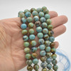 High Quality Grade A Natural Blue Opal Semi-precious Gemstone Round Beads - 8mm - 15" strand