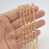 Grade A Heat Treated Citrine Semi-precious Gemstone Double Tip FACETED Round Beads - 5mm x 6mm - 15" strand