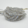 High Quality Grade A Natural Labradorite Semi-precious Gemstone Star Cut Faceted Round  Beads - 4mm - 15" strand