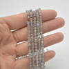 High Quality Grade A Natural Labradorite Semi-precious Gemstone Star Cut Faceted Round  Beads - 4mm - 15" strand
