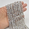 High Quality Grade A Natural Freshwater Baroque Nugget Pearl Beads - Dyed - Grey - 3mm - 4mm - 14" strand