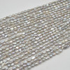 High Quality Grade A Natural Freshwater Baroque Nugget Pearl Beads - Dyed - Grey - 3mm - 4mm - 14" strand