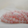 High Quality Grade A Natural Pink Celestite Round Beads - 8mm size - Approx 15" strand