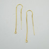 14K Gold Filled Findings - Gold Filled U-Threader Box Chain Drop Earring with Ring - 65mm - 2 - Made in USA