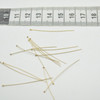 14K Gold Filled Findings - Gold Filled Ball Headpin - 0.41mm x 38.1mm - 5 or 10 Count - Made in China