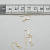 14K Gold Filled Findings - Gold Filled Flat Earring Wire with Coil - 0.61mm x 18.7mm - 2 or 6 Count - Made in China