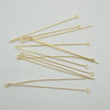 14K Gold Filled Findings - Gold Filled Eye Pins - 0.50mm x 50.8mm - 10, 20 or 50 Count - Made in USA