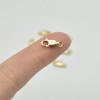 14K Gold Filled Findings - Gold Filled Lobster Clasp With Open Ring - 4mm x 10mm - 1 or 5 Count - Made in Italy