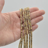 High Quality Grade A Natural Feldspar Semi-Precious Gemstone Flat Heishi Rondelle / Disc Beads - 4mm x 2mm - 15" strand