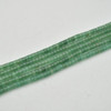 High Quality Grade A Natural Green Aventurine Semi-Precious Gemstone Flat Heishi Rondelle / Disc Beads - 3mm x 2mm - 15.5" strand