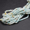 High Quality Grade A Natural Multi-Colour Amazonite Semi-Precious Gemstone Flat Heishi Rondelle / Disc Beads - 3mm x 2mm - 15"