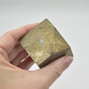 Pyrite Gemstone Cube - 328 grams - 4cm x 4cm x 4cm - 1 count