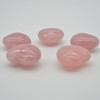 Rose Quartz Puff Heart - 1 count - 4cm x 2.2cm - 40g - 45g