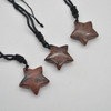 Natural Mahogany Obsidian Semi-precious Gemstone Star Pendant - 3cm - 1 count