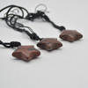 Natural Mahogany Obsidian Semi-precious Gemstone Star Pendant - 3cm - 1 count