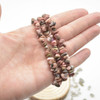 Black Line Rhodonite Gemstone Chip Bracelet / Beads Sample strand