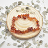 Carnelian Agate Gemstone Chip Bracelet / Beads Sample strand