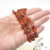 Carnelian Agate Gemstone Chip Bracelet / Beads Sample strand