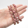 Chinese Rhodonite Gemstone Chip Bracelet / Beads Sample strand