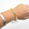 Gold Rutilated Quartz Gemstone Chip Bracelet / Beads Sample strand