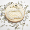 White Jade Gemstone Chip Bracelet / Beads Sample strand