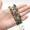 Indian Agate Gemstone Chip Bracelet / Beads Sample strand