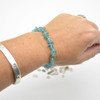 Light Apatite Gemstone Chip Bracelet / Beads Sample strand