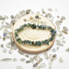Moss Agate Gemstone Chip Bracelet / Beads Sample strand
