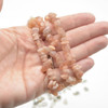Peach Moonstone Gemstone Chip Bracelet / Beads Sample strand