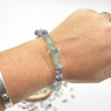 Rainbow Fluorite Gemstone Chip Bracelet / Beads Sample strand