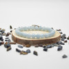 Blue Calcite (dyed) Semi-precious Gemstone Round Beads Sample strand / Bracelet - 6mm, 8mm sizes - 7.5"