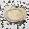 Blue Calcite (dyed) Semi-precious Gemstone Round Beads Sample strand / Bracelet - 6mm, 8mm sizes - 7.5"