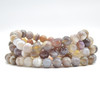 Natural Botswana Agate Semi-precious Gemstone Round Beads Sample strand / Bracelet - 6mm, 8mm sizes - 7.5"