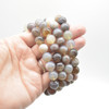 Natural Botswana Agate Semi-precious Gemstone Round Beads Sample strand / Bracelet - 6mm, 8mm or 10mm sizes - 7.5"