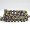 Natural Dragon Blood Jasper Semi-precious Gemstone Round Beads Sample strand / Bracelet - 6mm, 8mm or 10mm sizes - 7.5"