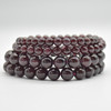 Natural Garnet Semi-precious Gemstone Round Beads Sample Strand / Bracelet - 6mm, 8mm sizes - 7.5"