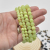 Natural Green Calcite Semi-precious Gemstone Round Beads Sample strand / Bracelet - 6mm, 8mm sizes - 7.5"