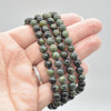 Natural Kambaba Jasper Semi-precious Gemstone Round Beads Sample strand / Bracelet - 6mm, 8mm sizes - 7.5"