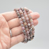 Natural Lepidolite Semi-precious Gemstone Round Beads Sample strand / Bracelet - 6mm, 8mm sizes - 7.5" Natural Lepidolite Semi-precious Gemstone Round Beads Sample strand / Bracelet - 6mm, 8mm sizes - 7.5"