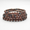 Natural Mahogany Obsidian Semi-precious Gemstone Round Beads Sample strand / Bracelet - 6mm, 8mm sizes - 7.5"