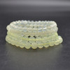 Natural New Jade Semi-precious Gemstone Round Beads Sample strand / Bracelet - 6mm, 8mm sizes - 7.5"