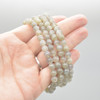 Natural Labradorite Semi-precious Gemstone Round Beads Sample strand / Bracelet - 6mm, 8mm sizes - 7.5"