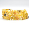 Natural Yellow Opal Semi-precious Gemstone Round Beads Sample strand / Bracelet - 6mm, 8mm sizes - 7.5"