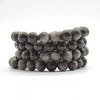 Natural Silver Sheen Obsidian Semi-precious Gemstone Round Beads Sample strand / Bracelet - 6mm, 8mm or 10mm sizes - 7.5"